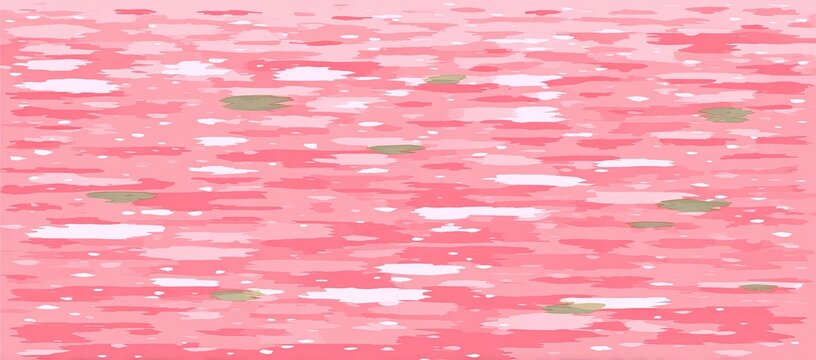 Abstract textured background of light pink and white, with scattered muted olive-green spots - Powered by Adobe