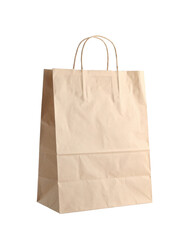 Brown Paper Shopping Bag with Handles for Retail and Packaging.