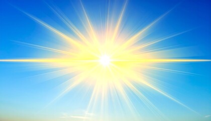 Obraz premium Bright sun in a clear blue sky