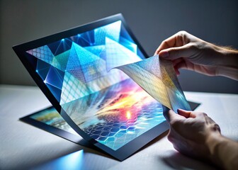 Paper turning into digital screen