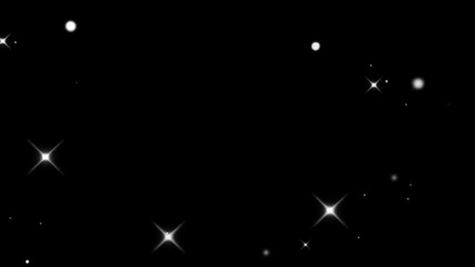 Christmas seasonal winter xmas snow and flakes animation particle overlay in black background 4k video - Powered by Adobe