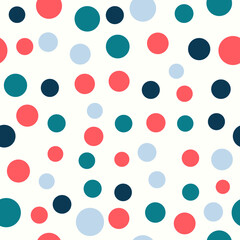 Seamless Pattern of Red and Blue Dots