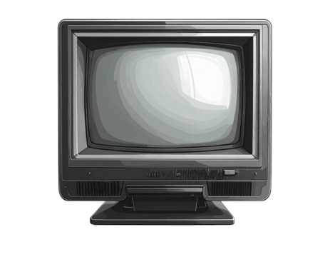Retro Desktop Monitor Illustration PNG