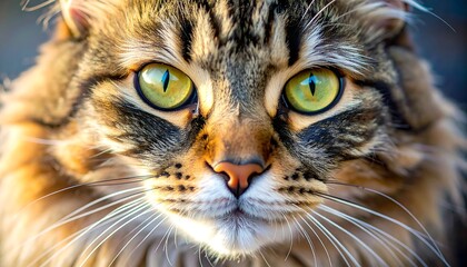 Close-up tabby cat face