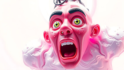 funny face of a man