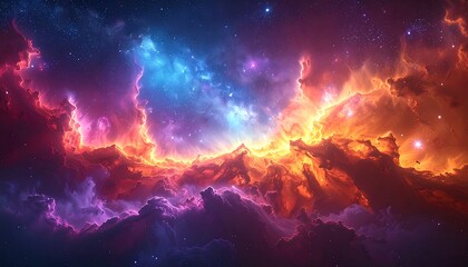 Colorful nebulae in deep space (3)