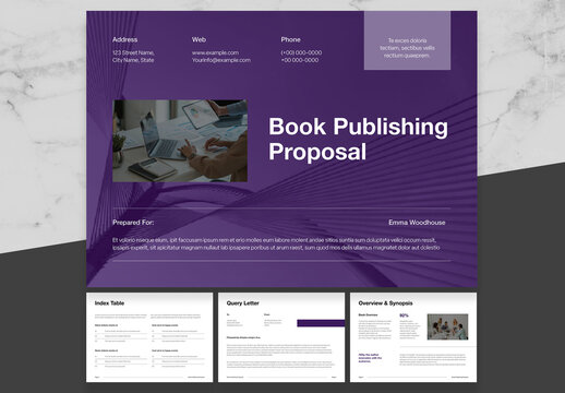 Purple And Black Book Publishing Proposal