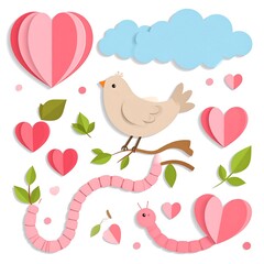 Cute Valentine's Day elements