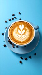 Light Blue Latte Art