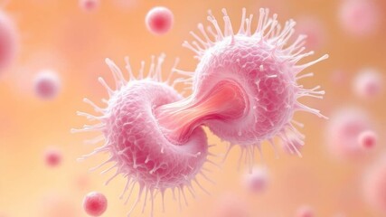 Detailed 3D Animation of Cellular Division Process. - Powered by Adobe