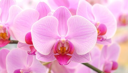 Obraz premium Closeup of Pink Phalaenopsis Orchid Flower.
