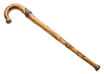 rustic wooden walking stick png image on transparent background