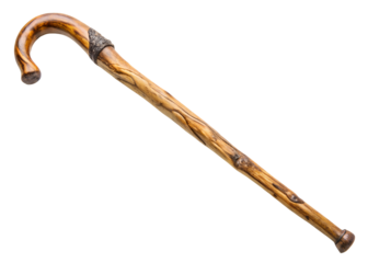 rustic wooden walking stick png image on transparent background