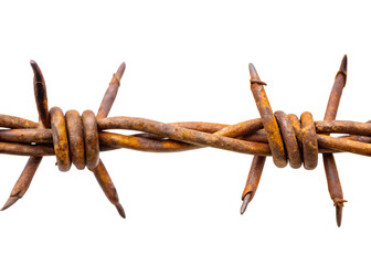 rusty barbed wires with sharp points png image on transparent background