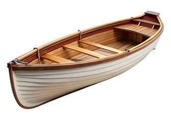 wooden rowboat png image on transparent background