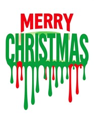 Christmas greeting with dripping effect