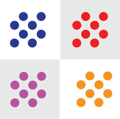 4 icon set pattern icon vector icon texture design 