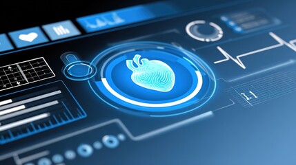 Heart Health Monitoring System with Digital Interface and Graphs