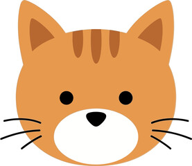 Orange Tabby Cat Face