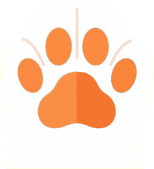 White and Orange Cat Paw