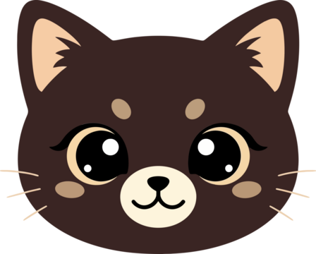 Brown and Tan Cat Face