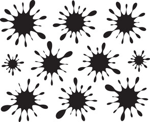 Ink Splatter Stain Vector Collection for Grunge and Artistic Graphic Design Projects