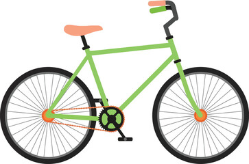 Fototapeta premium Find the perfect green bicycle for your next adventure ride editable vector