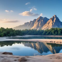 river, water, landscape, lake, nature, sky, forest, tree, summer, mountain, view