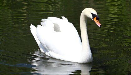 Naklejka premium Swan Majestic social and anseriform bird