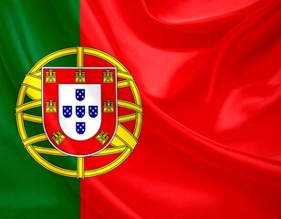 Obraz premium National flag of Portugal, waving fabric