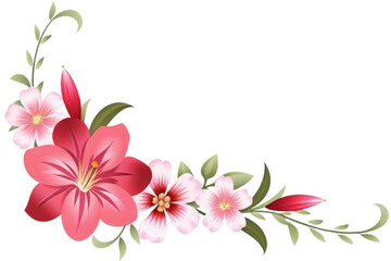 Naklejka premium floral background with flowers