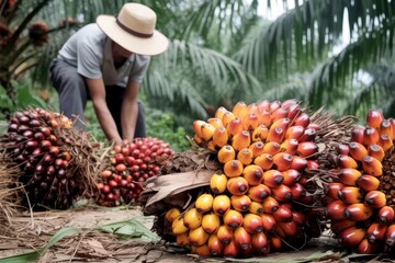 Fresh oil palm bunches