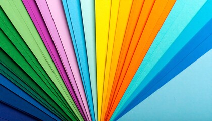 Colorful paper fan
