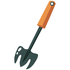 Small trowel with wooden handle, gardening tool illustration perfect for planting or soil work.

