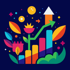 vector illustration of city night