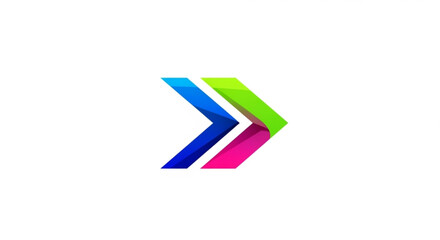 Colorful arrow logo, perfect for forward movement, direction, or progress clean and modern design