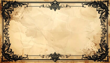 Ornate vintage paper frame