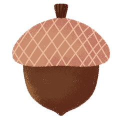 Oak illustration crayon style