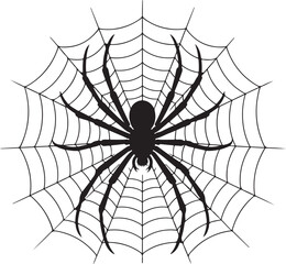 Obraz premium Halloween spider web silhouette minimal design