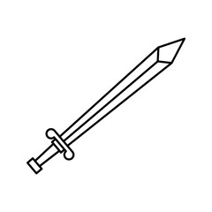 knight sword icon on white background