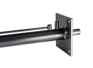 Black hydraulic cylinder pump on white background isolated