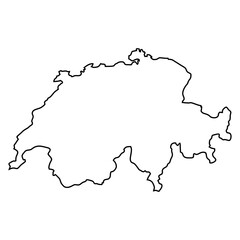 map of switzerland line