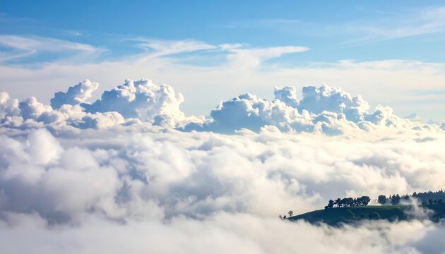 Panoramic view of clouds and a mountain ridge