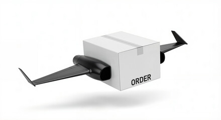 Order box has jet wings