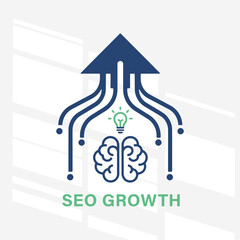 The flat design concept for Organic Search Growth and SEO Success Illustration focuses on simplicity, elegance, and ease of recognition.