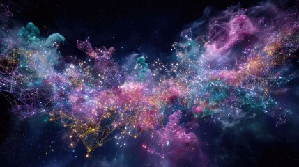 Obraz premium Abstract Colorful Nebulae In Space