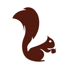 silhouette of a squirrel