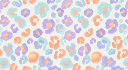 Soft pastel floral pattern delicate blossoms gentle colors repeating design for fabric and decor