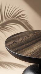 Dark Wood Decorative Accent Table Tray With Gold Detail