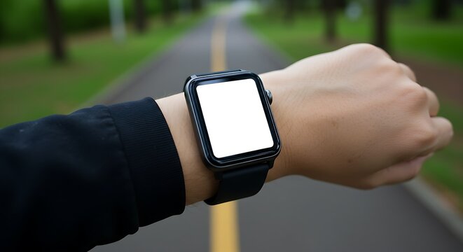 man using mobile phone smart watch green screen